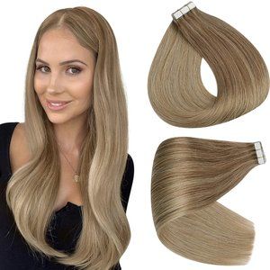 14" 100% Human Hair Tape In Extensions 20pcs 50g Balayage #T10/16P16